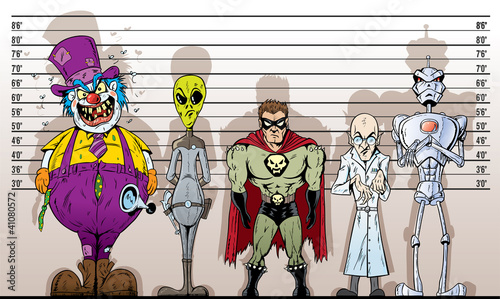 Fototapeta do kuchni Super Villain lineup