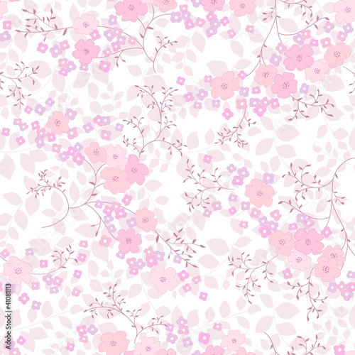 Naklejka na szybę seamless floral background