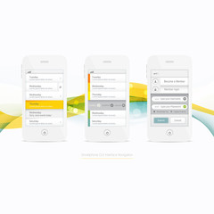 Wall Mural - smartphone graphic gui navigation menu elements