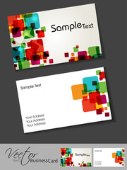 Canvas Print - Business card template or visiting card set. EPS 10. Vector illu