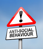 Fototapeta  - Anti-social behaviour warning.