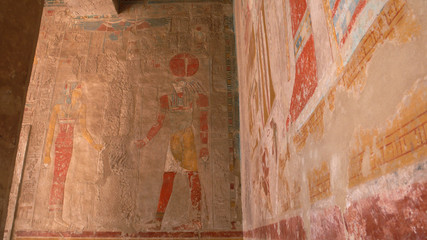 Poster - Grabado del templo de la reina Hatshepsut. Luxor. Egipto