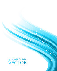Wall Mural - abstract technology lines blue shiny wave