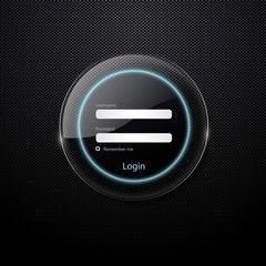 Wall Mural - web login form