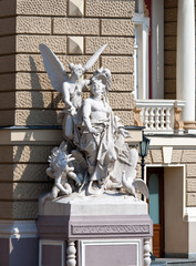 Wall Mural - Sculptures at the Odessa Opera and Ballet Theater. Ukraine