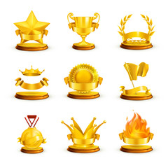 gold awards, vector set