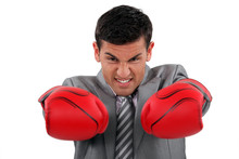 Men Dressed In Boxing Gloves