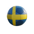 sweden soccer ball isolated on white
