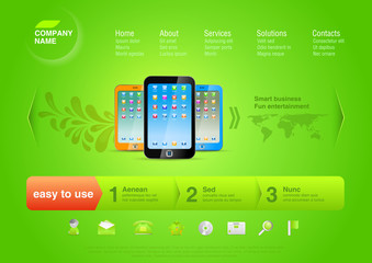 Wall Mural - website template: online store, product promo etc.