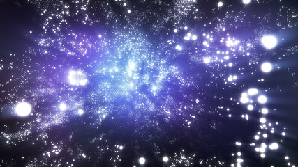 Wall Mural - Flight through galaxy