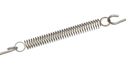Wall Mural - Steel spring isolated on white background