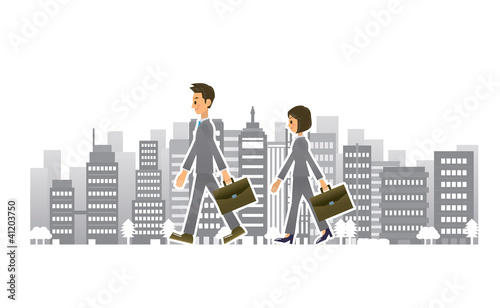 サラリーマン Ol 歩く イラスト Stock Vector Adobe Stock サラリーマン Ol 歩く イラスト Stock Vector Adobe Stock