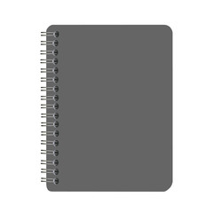 Wall Mural - blank black cover spiral notebook isolated on white background