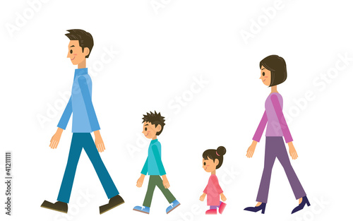 家族 親子 歩く イラスト Stock Vector Adobe Stock 家族 親子 歩く イラスト Stock Vector Adobe Stock