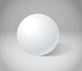 Poster - White sphere on grey scene