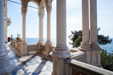 Wall Mural - Columns, Miramare castle in Trieste