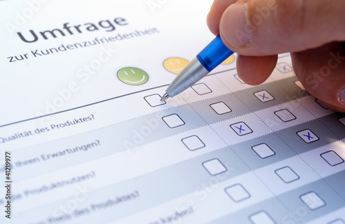 Foto  Umfrage ausfüllen