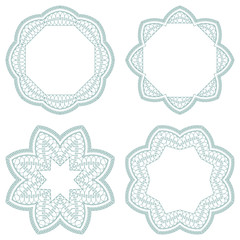 Aufkleber - Set of vector guilloche rosettes