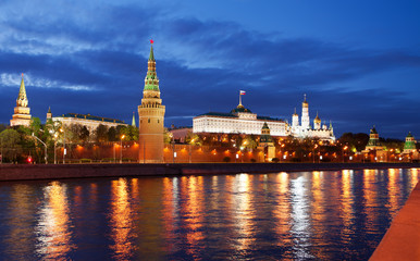 Wall Mural - Red Square at night