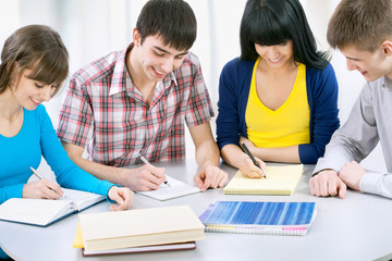 Wall Mural - Happy students