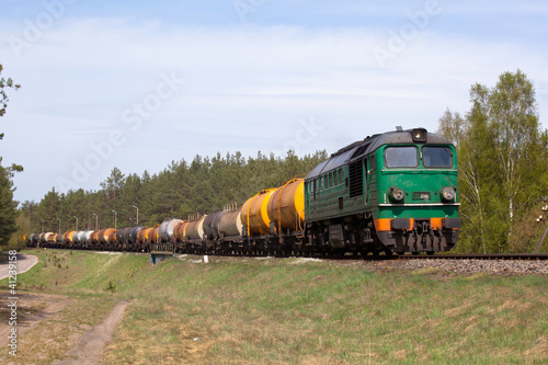 Fototapeta do kuchni Freight diesel train