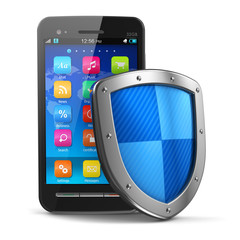 Aufkleber - Mobile security and antivirus protection concept