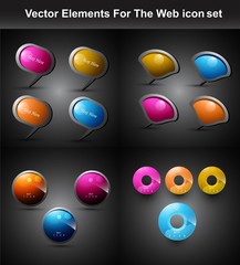 Wall Mural - abstract new shiny beautiful vector icon elements