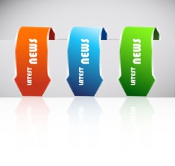 Wall Mural - abstract colorful shiny arrow paper tags vector