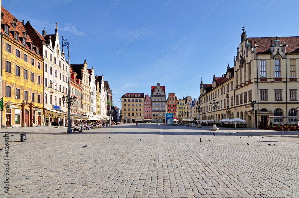 Market square, Wroclaw, Poland - obrazy, fototapety, plakaty 