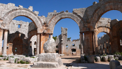 Poster - Basílica de San Simeón, Deir Samaan, Syria