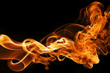 Fototapeta  - fire and smoke on a black background