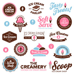 Ice cream shop labels