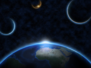 Wall Mural - Planet earth in space