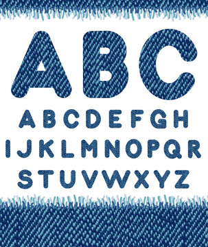 Jeans alphabet.