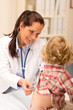 © CandyBox Images - Pediatrician examine child girl with stethoscope