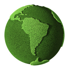 grass globe - south america