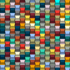 Wall Mural - Colorful  background with blocks structure
