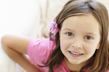 little girl at home