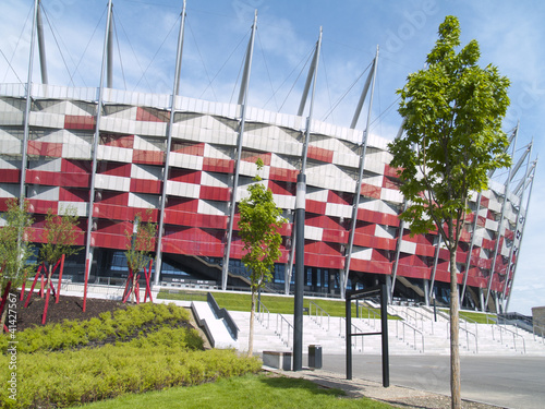 Obraz w ramie National stadium, Warsaw, Poland