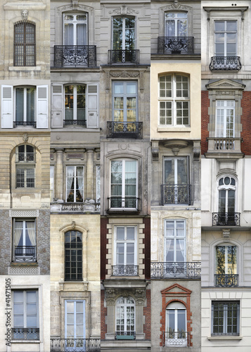 Naklejka - mata magnetyczna na lodówkę Paris windows