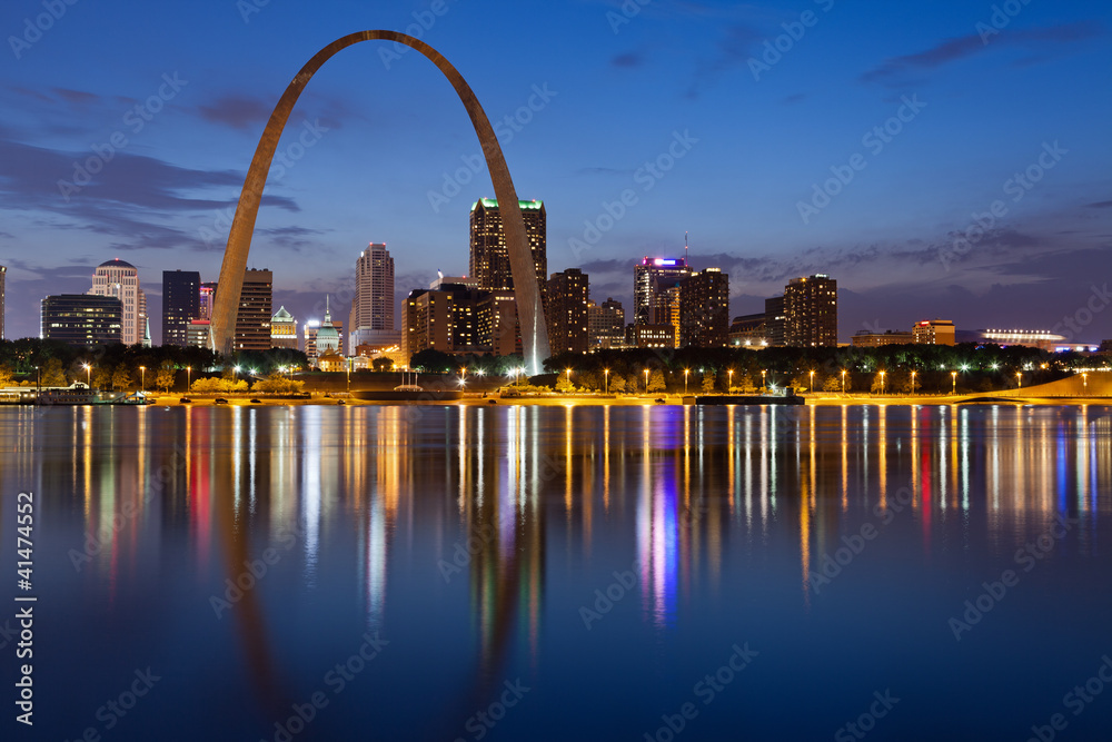 City of St. Louis skyline. - obrazy, fototapety, plakaty 