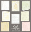 Old note papers collection.