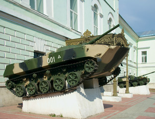 bmd near the museum of airborne troops history in ryazan