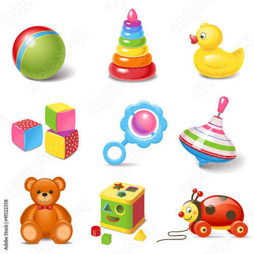 Obraz w ramie Toy icons