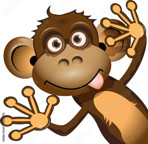 Nowoczesny obraz na płótnie funny monkey