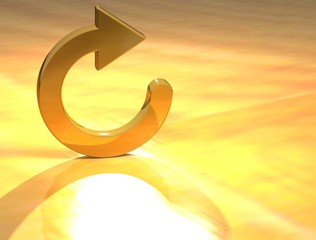 Poster - 3D Reload Arrow Gold Text