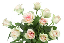 Bouquet Of Roses On White Background