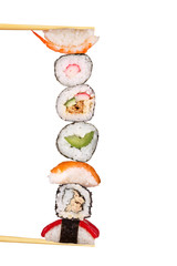 Poster - Maxi sushi, isolated on white background