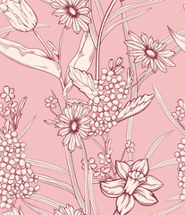 Wall Mural - floral seamless wallpaper