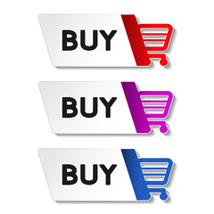 Poster - Vector shopping cart item - buy button